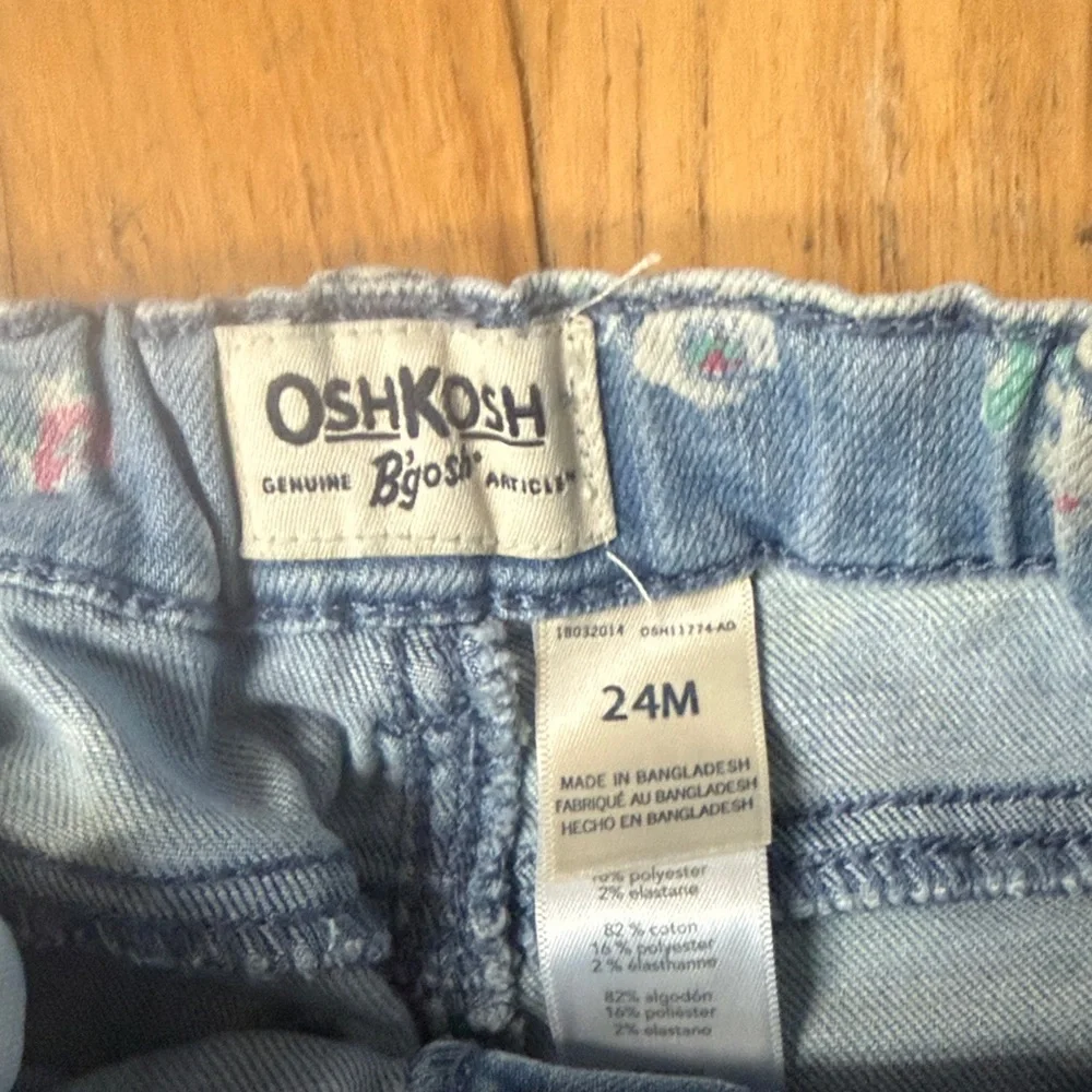 OshKosh Girls Floral Jeggings – 24 Months | Adjustable Waist | Like New